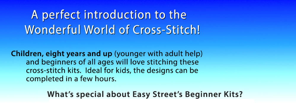 Kraftex Cross Stitch Kits: Stamped Cross Stitch Kits for Beginners. [2  Embroidery Hoop] Simple and Easy Beginner Cross Stitch Kits for Adults and